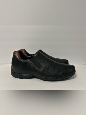 Cole Haan Mens Zeno C07485 Black Leather Slip On Loafer Shoes Size 10.5 M